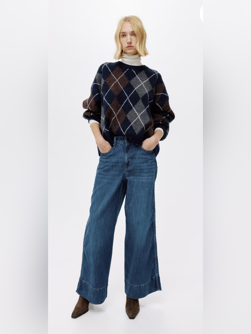 H&M NEW High Waist Wide Leg Size 2